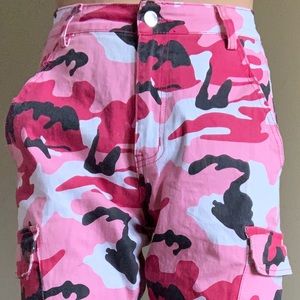 Pink Camo fashion nova cargo pants